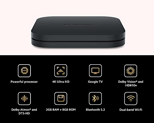 Xiaomi Mi TV Box S 2e Génératie Noir Streaming 4K Ultra HD Wi-FiBluetooth 2GB RAM + 8GB ROM