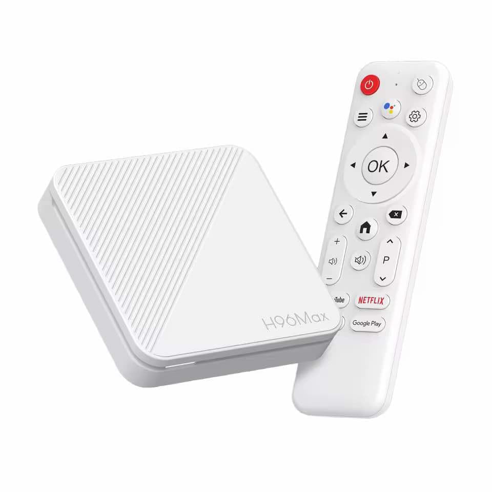 Android Box TV - H96 Max (Nouvelle génération) - 4K UHD - Compatible Assistant Vocal - Chromecast Built-in - Facile à In