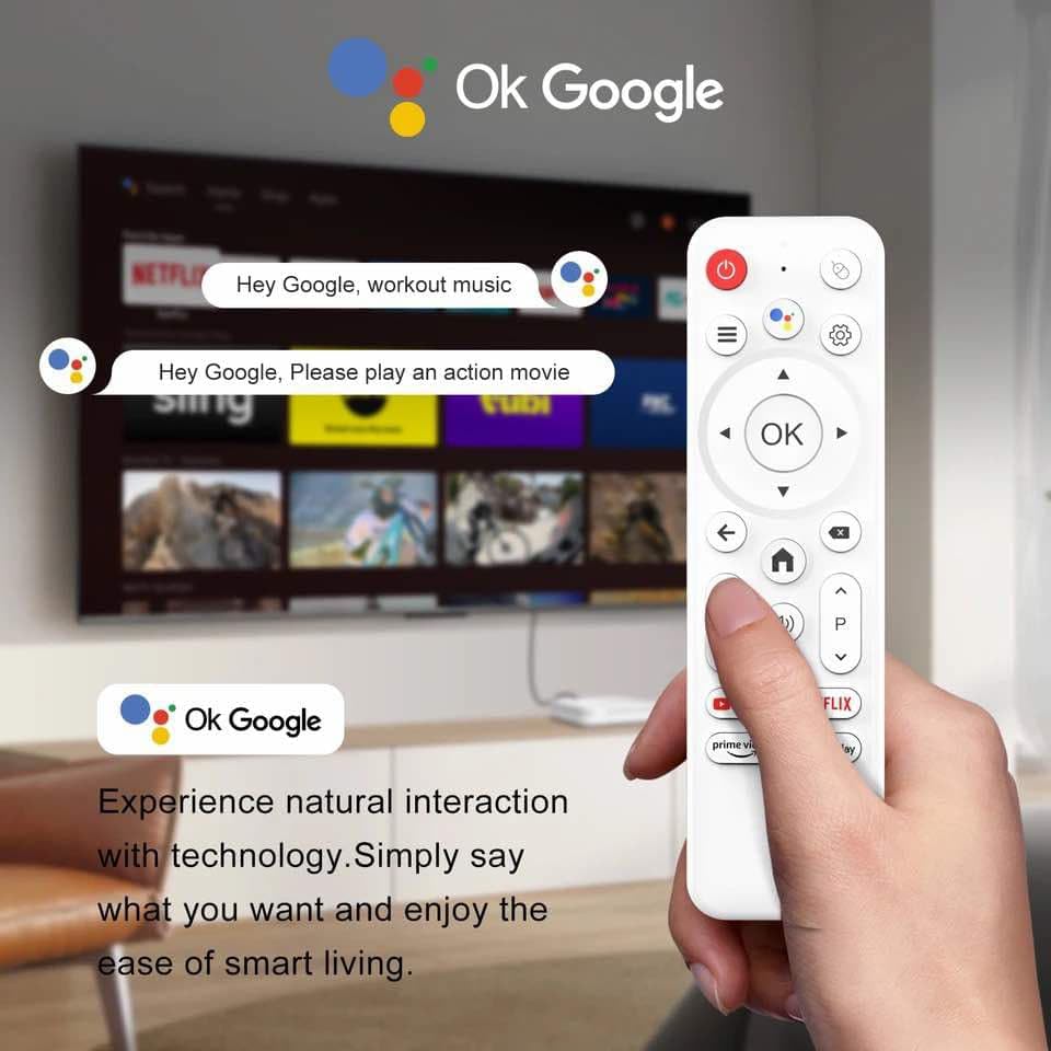 Android Box TV - H96 Max (Nouvelle génération) - 4K UHD - Compatible Assistant Vocal - Chromecast Built-in - Facile à In